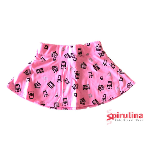 חצאית עם טייץ ורודה קורונה