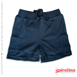 מכנסי ברמודה לתינוקות, 100% כותנה בצבע כחול נייבי. 6-24 חודשים