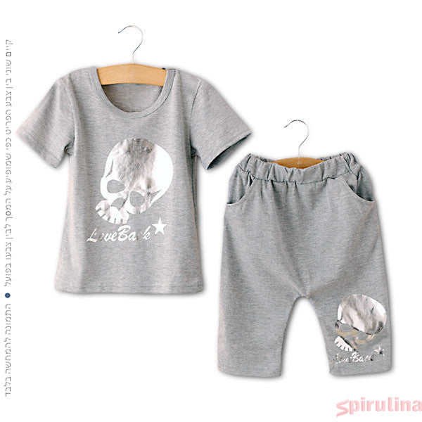 מכנסי שקי קקי עם הדפס גולגולת