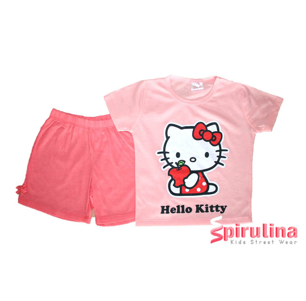 פיג'מה קיצית לילדות - הלו קיטי בייבי לבנדר במידות 2-10