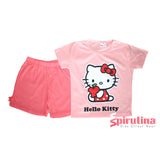 פיג'מה קיצית לילדות - הלו קיטי בייבי לבנדר במידות 2-10