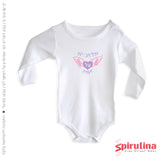 בגד גוף עם שרוולים ארוכים לתינוקת 100% כותנה