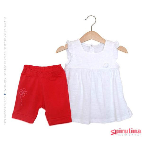 חליפת טוניקה לבנה לילדות