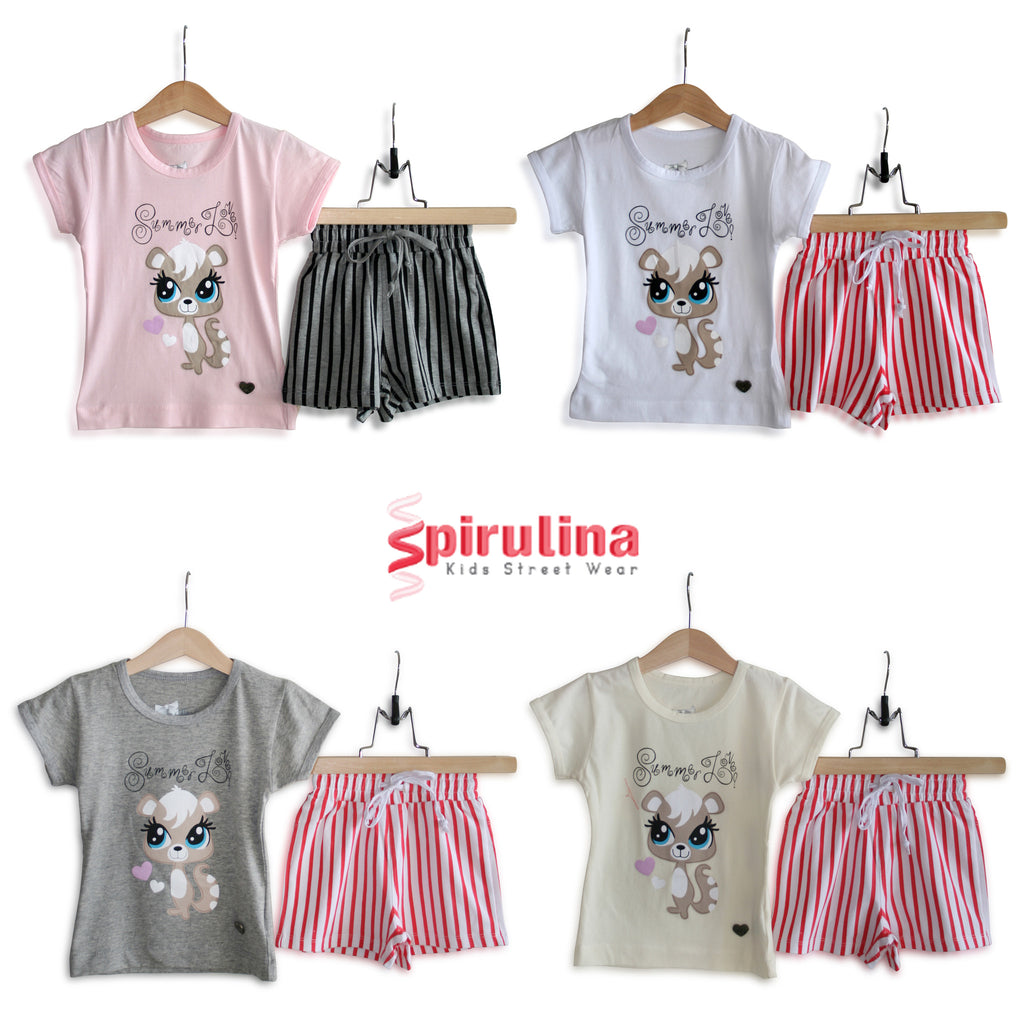 חליפת קיץ מקסימה לילדות עם הדפס של סנאי מבית ספירולינה