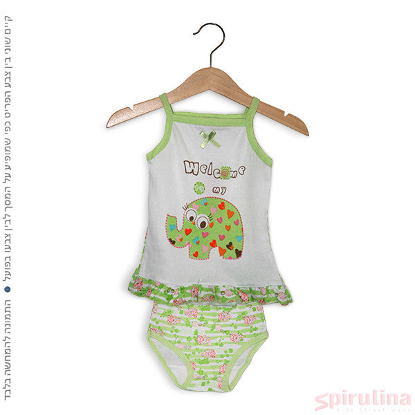 סט של גופייה + תחתון לבָּנוֹת, 100% כותנה, ב-50% הנחה