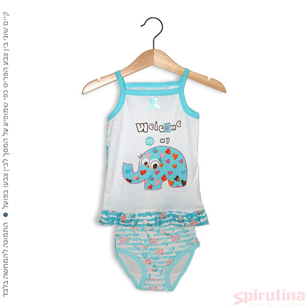 סט של גופייה + תחתון לבָּנוֹת, 100% כותנה, ב-50% הנחה