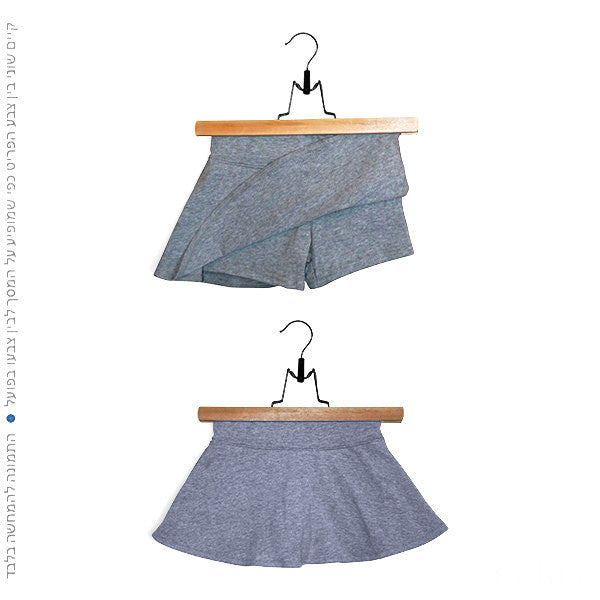 חצאית טייץ לילדות אפור מלאנז'