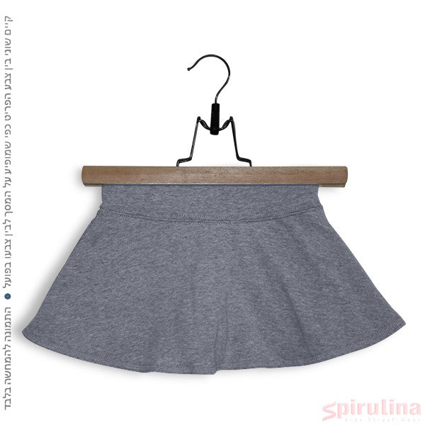 חצאית מיני טייץ אפור מלאנג