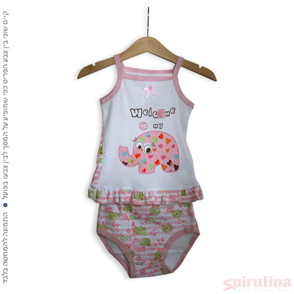 סט של גופייה + תחתון לבָּנוֹת, 100% כותנה, ב-50% הנחה