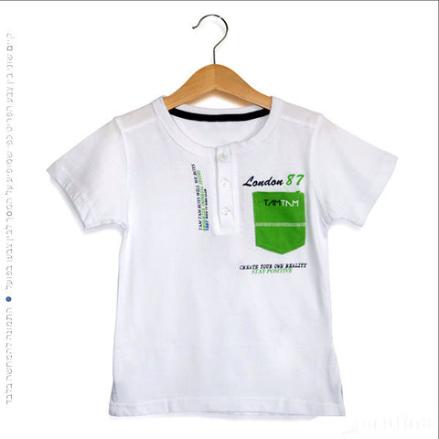 חולצת טריקו לבנה איכותית לבנים, 100% כותנה. מידות 2-7