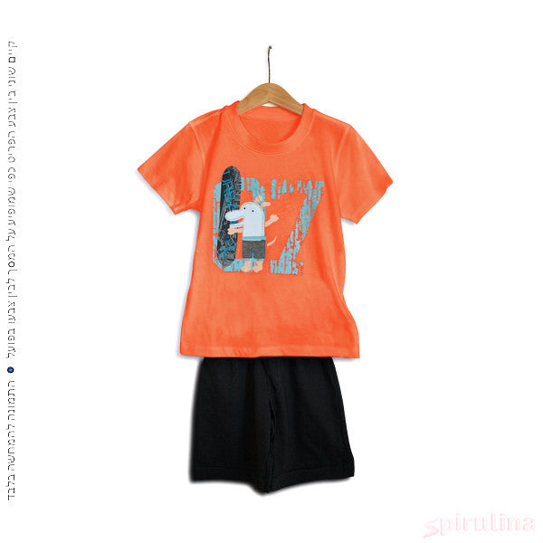 כתום אפרסמון / שחור