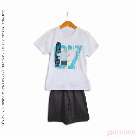 לבן / אפור עכבר