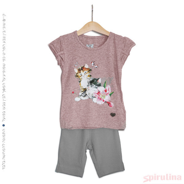 ורוד בייבי / אפור אמריקאי