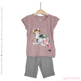 ורוד בייבי / אפור אמריקאי