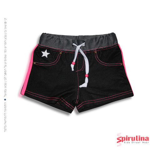 מכנסוני שורט דמוי ג'ינס מלייקרה לילדות. 100% כותנה במידות 4-8