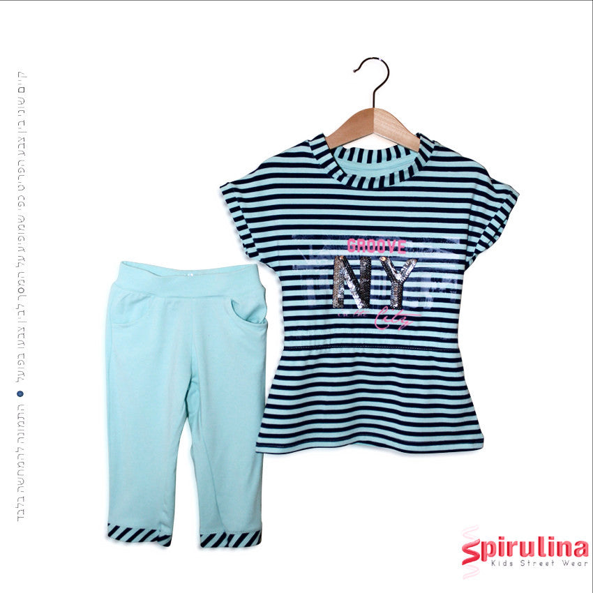 חליפת גן לילדות עם טייץ 7/8