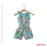 אוברול פרחוני לילדות