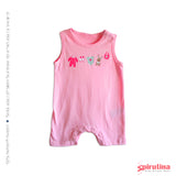 אוברול לתינוקת - ורוד בהיר