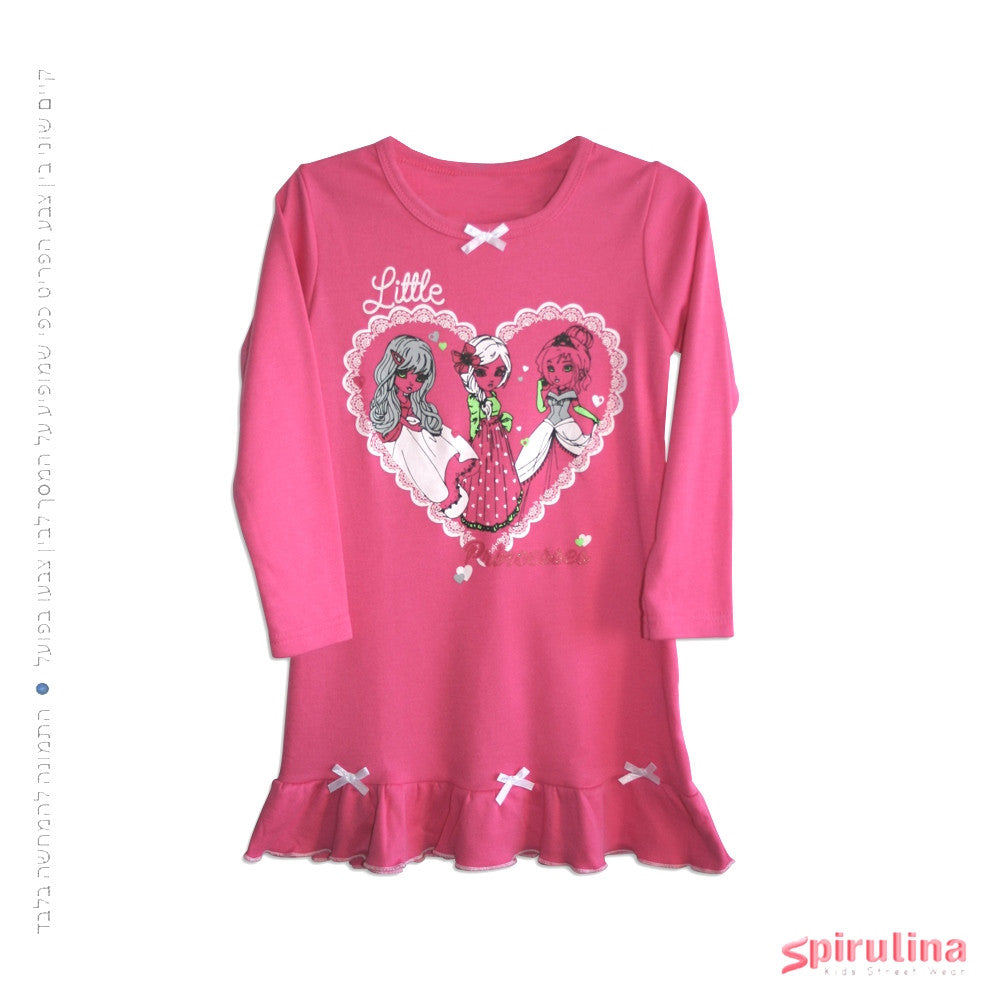 כותונת לילה ורודה נסיכות