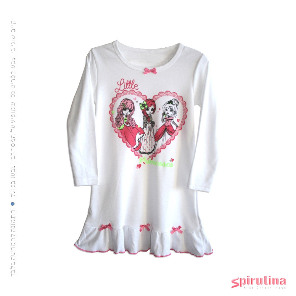 כותונת לילה לבנה נסיכות