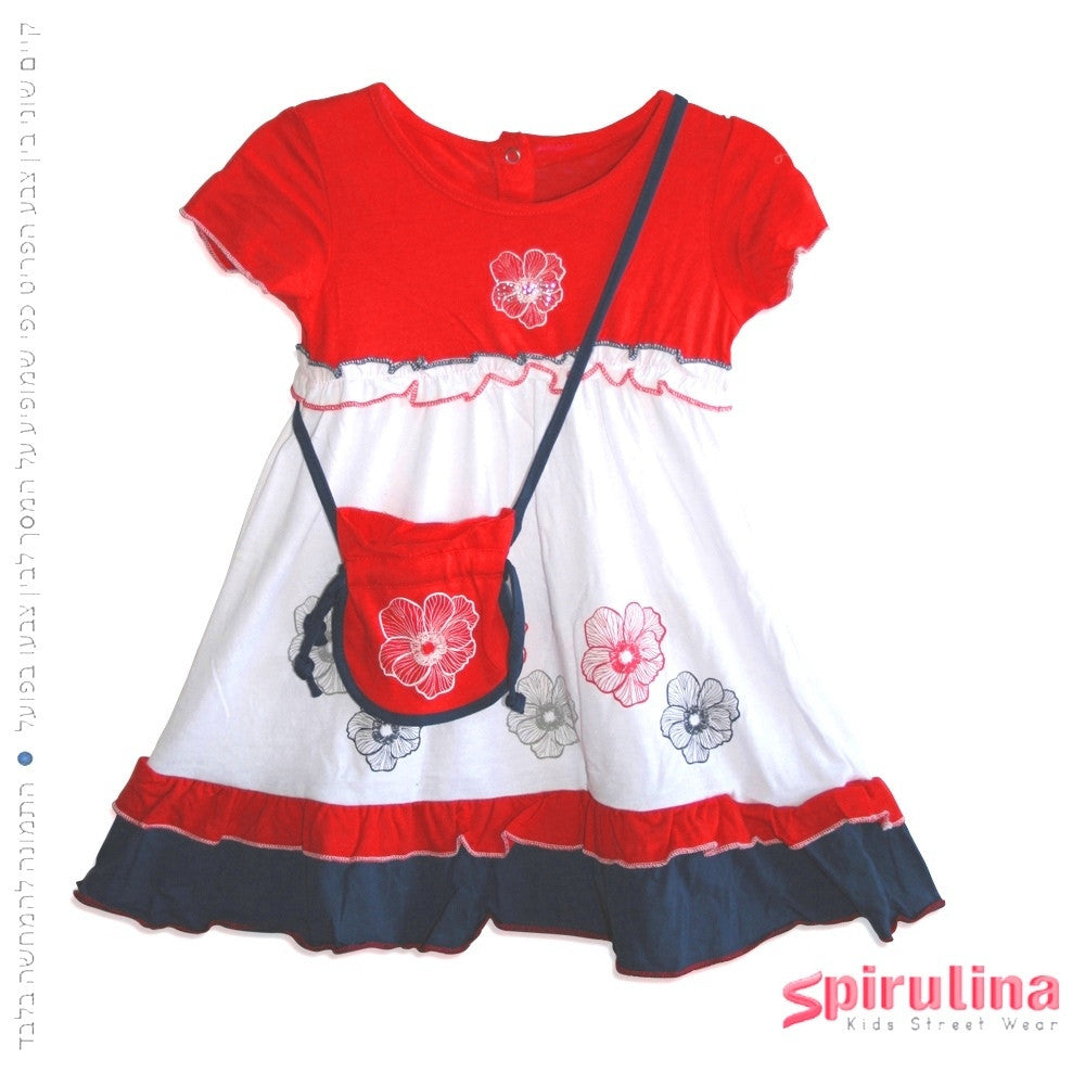 שמלת שכבות אדומה לילדה