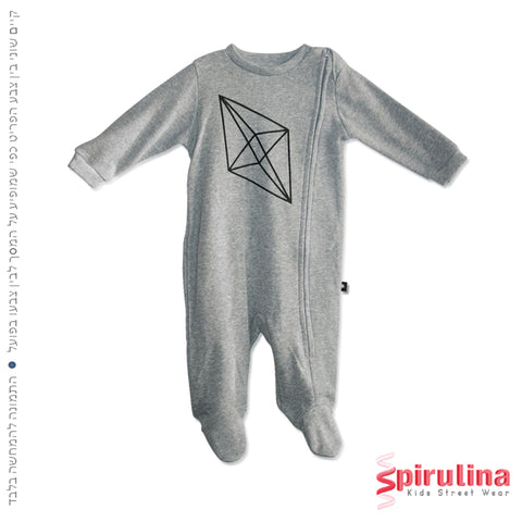 אוברול סליפר פרווה לתינוקות עם תיקתקים