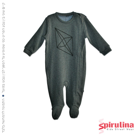 אוברול סליפר פרווה לתינוקות עם תיקתקים