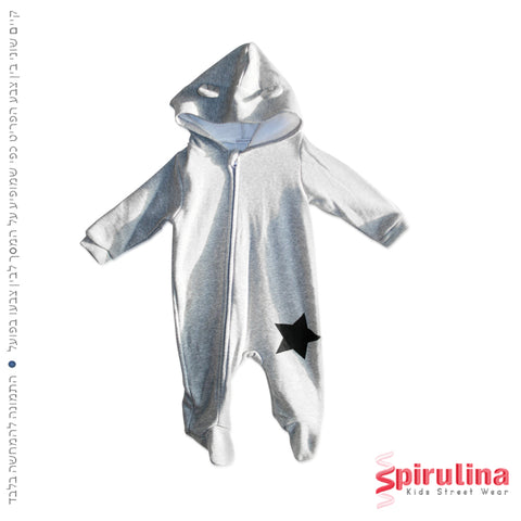 סליפר אוברול מחמם לתינוקות עם קפוצ'ון