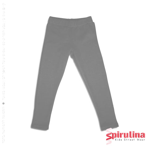 טייץ עם פרווה אפורים לילדות לחורף