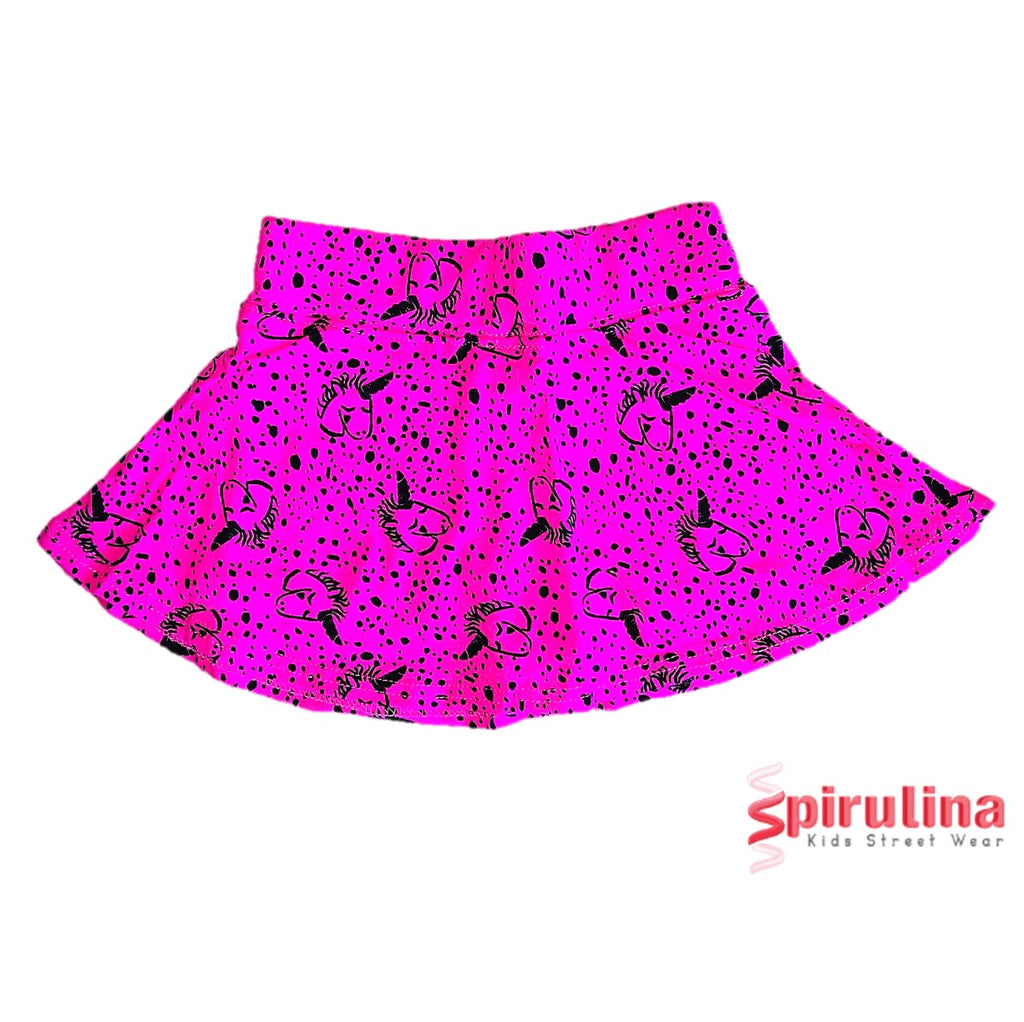 חצאית עם טייץ ורודה חד קרן