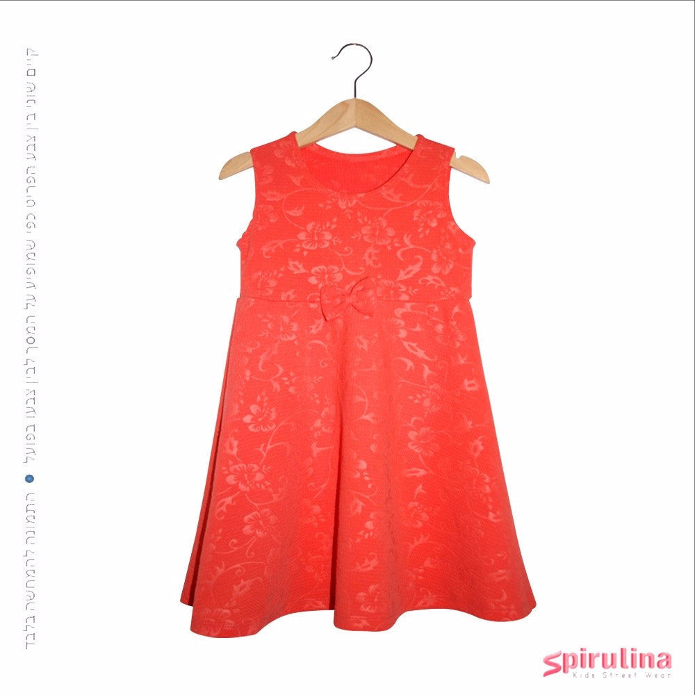 שמלת סרפן לילדות אפרסק - ספירולינה